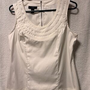 Elegant Cream Sleeveless Top